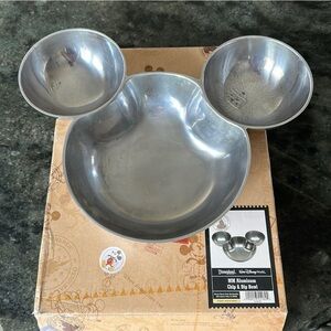 Disney Aluminum Chip & Dip Bowl - Silver